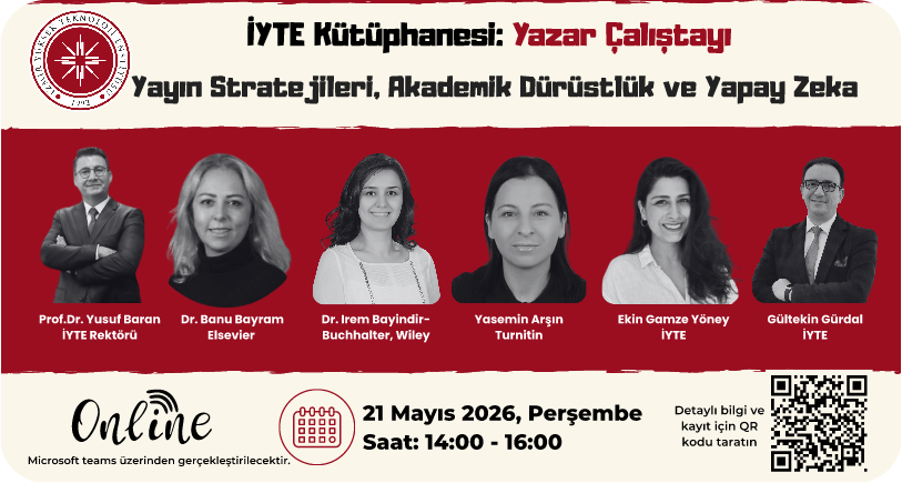 İYTE Kütüphanesi Yazar Çalıştayı Afişi